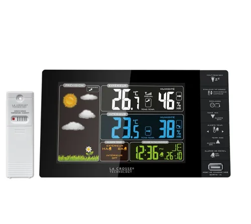 La Crosse Technology WS6827-BLA Station Météo Couleur Français