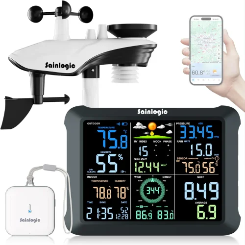 Sainlogic Station Météo Intelligente WLAN (Weatherseed IA)